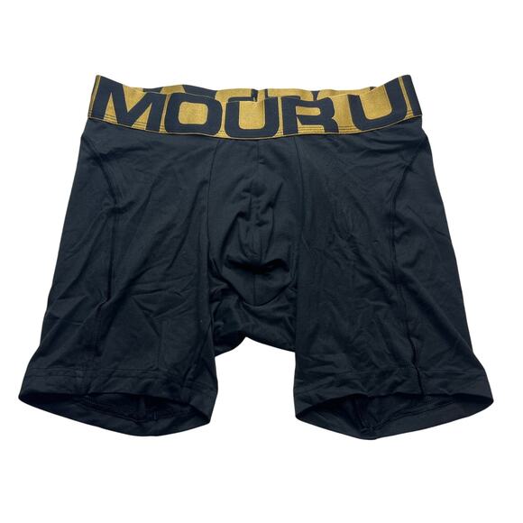 10-4 UNDER ARMOUR Men's Underwear Boxerjock Black/Gold Medium - Picture 1 of 13